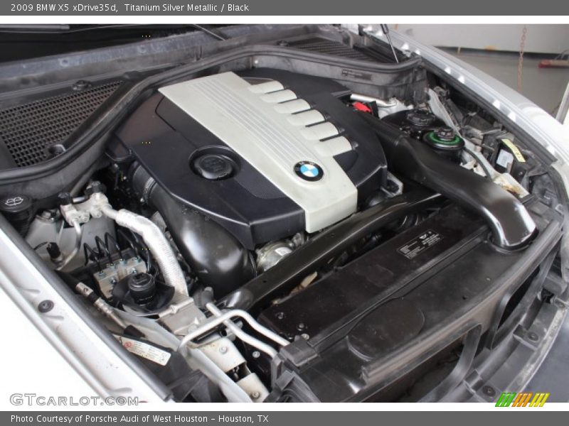 Titanium Silver Metallic / Black 2009 BMW X5 xDrive35d