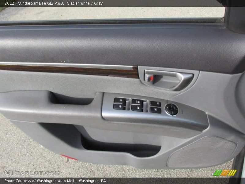 Glacier White / Gray 2012 Hyundai Santa Fe GLS AWD