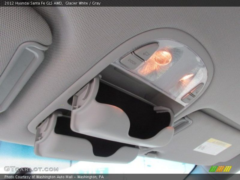 Glacier White / Gray 2012 Hyundai Santa Fe GLS AWD