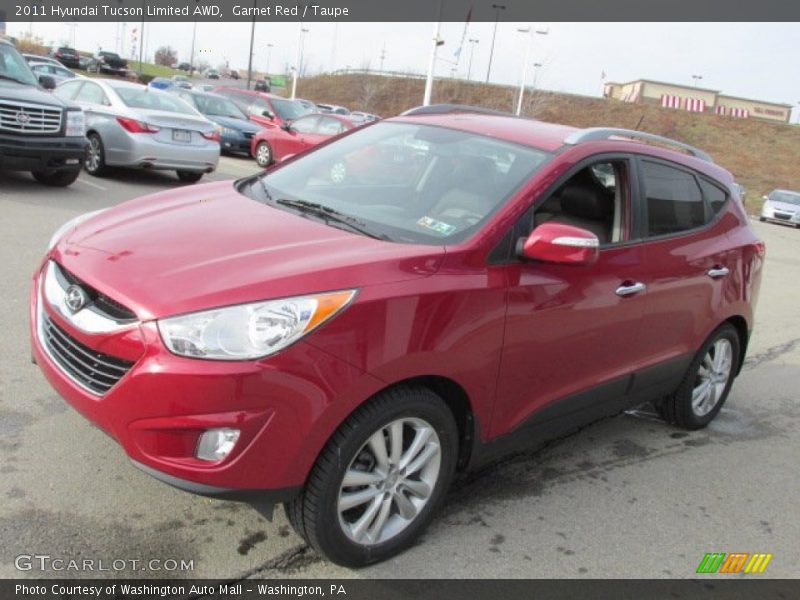 Garnet Red / Taupe 2011 Hyundai Tucson Limited AWD