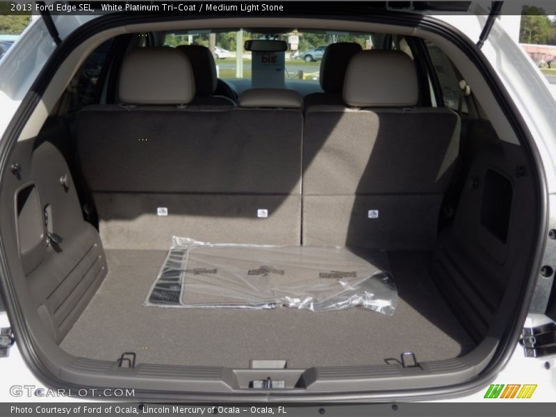 White Platinum Tri-Coat / Medium Light Stone 2013 Ford Edge SEL