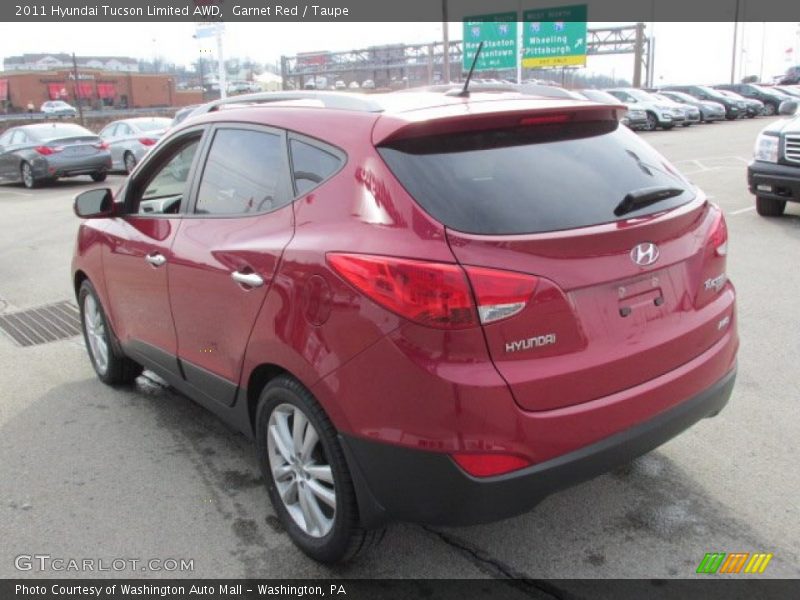 Garnet Red / Taupe 2011 Hyundai Tucson Limited AWD