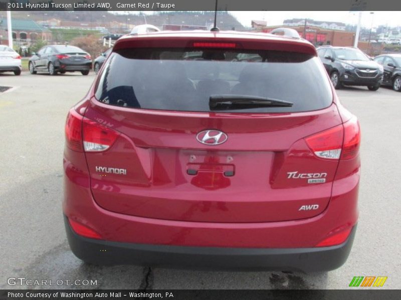 Garnet Red / Taupe 2011 Hyundai Tucson Limited AWD