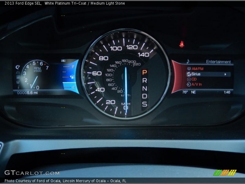 White Platinum Tri-Coat / Medium Light Stone 2013 Ford Edge SEL