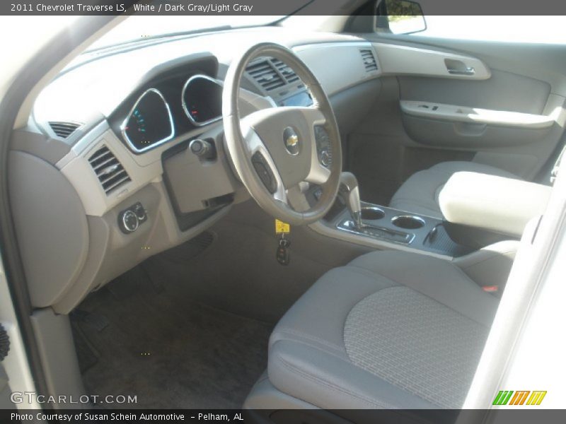 White / Dark Gray/Light Gray 2011 Chevrolet Traverse LS