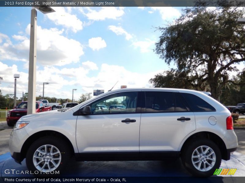 Ingot Silver Metallic / Medium Light Stone 2013 Ford Edge SE