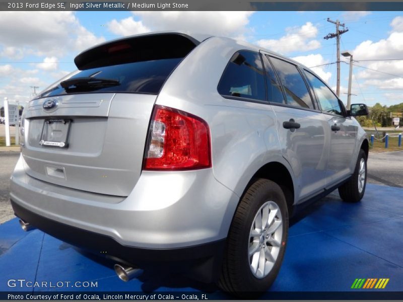 Ingot Silver Metallic / Medium Light Stone 2013 Ford Edge SE