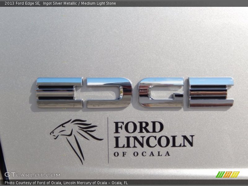 Ingot Silver Metallic / Medium Light Stone 2013 Ford Edge SE