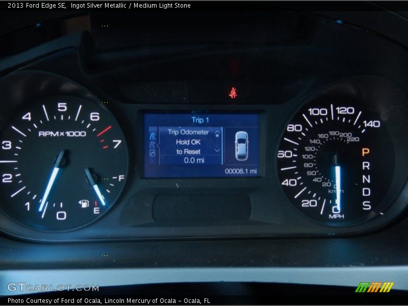 Ingot Silver Metallic / Medium Light Stone 2013 Ford Edge SE