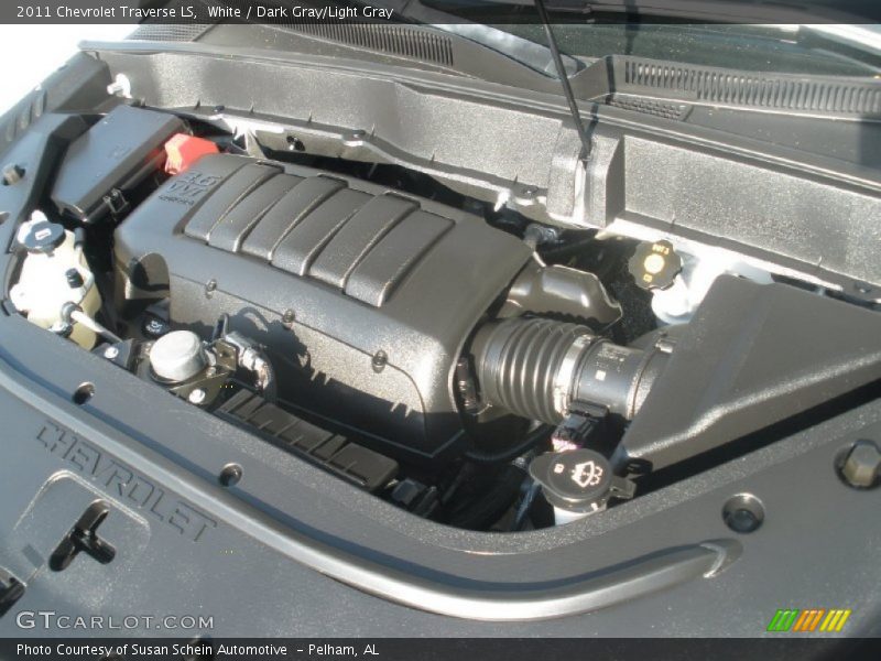 White / Dark Gray/Light Gray 2011 Chevrolet Traverse LS