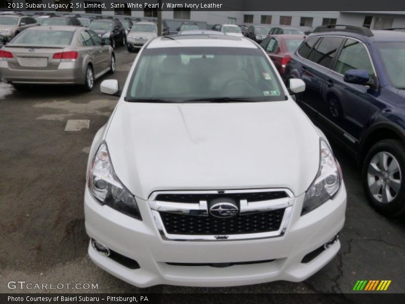 Satin White Pearl / Warm Ivory Leather 2013 Subaru Legacy 2.5i Limited