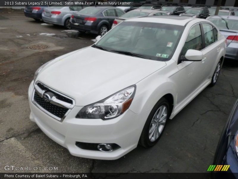 Satin White Pearl / Warm Ivory Leather 2013 Subaru Legacy 2.5i Limited