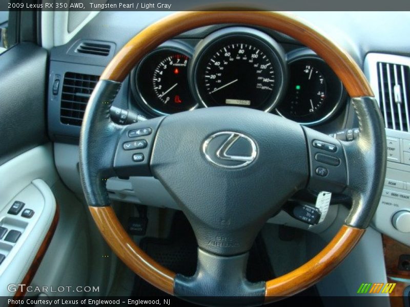 Tungsten Pearl / Light Gray 2009 Lexus RX 350 AWD