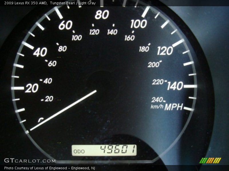 Tungsten Pearl / Light Gray 2009 Lexus RX 350 AWD