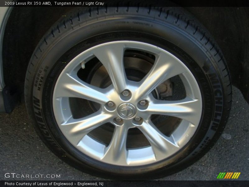 Tungsten Pearl / Light Gray 2009 Lexus RX 350 AWD