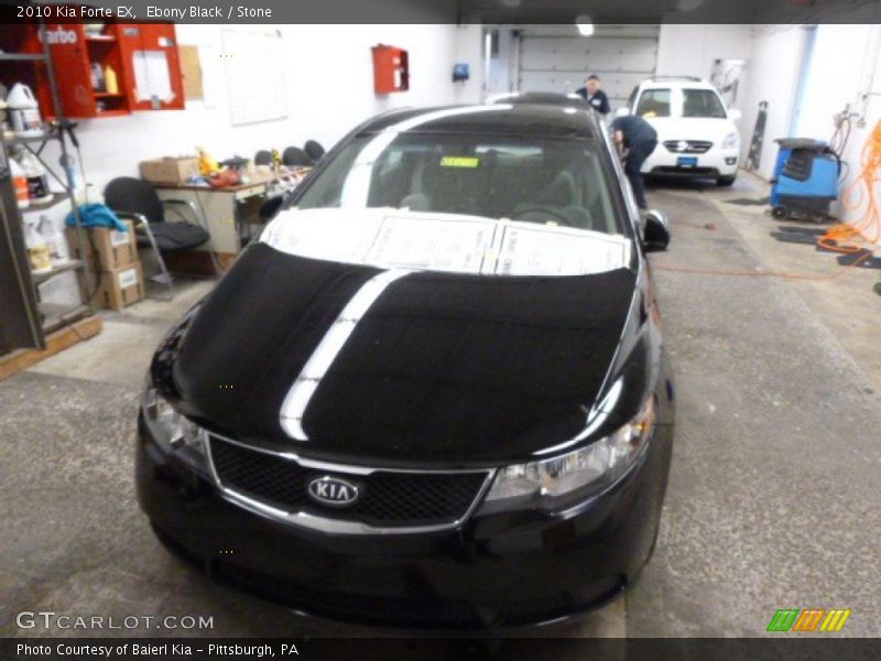 Ebony Black / Stone 2010 Kia Forte EX