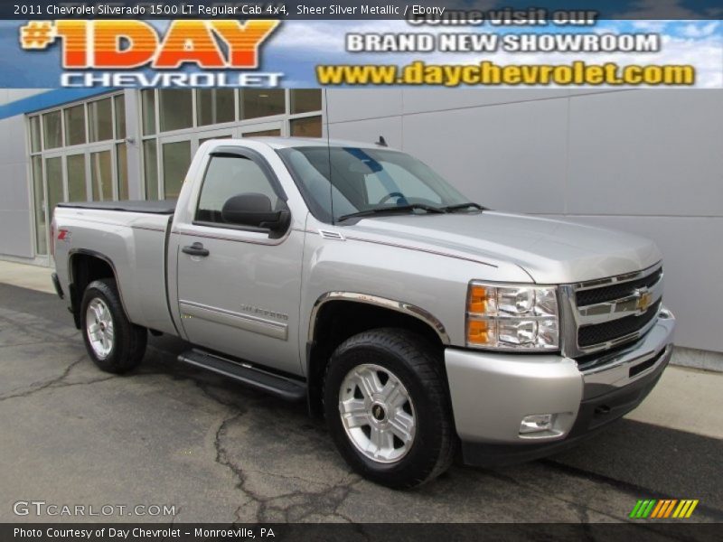 Sheer Silver Metallic / Ebony 2011 Chevrolet Silverado 1500 LT Regular Cab 4x4
