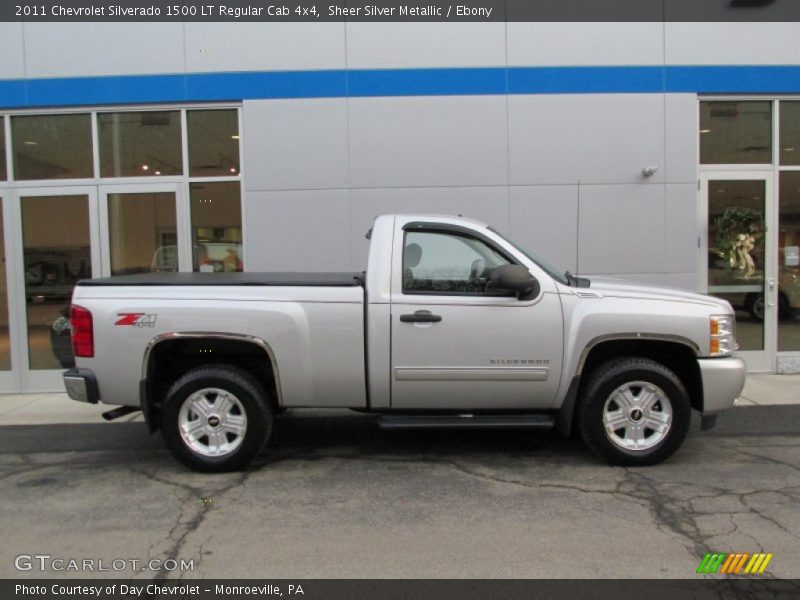 Sheer Silver Metallic / Ebony 2011 Chevrolet Silverado 1500 LT Regular Cab 4x4