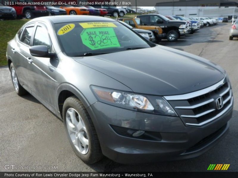 Polished Metal Metallic / Black 2011 Honda Accord Crosstour EX-L 4WD