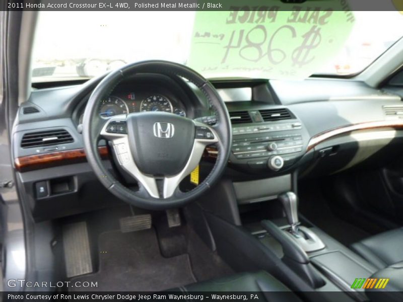 Polished Metal Metallic / Black 2011 Honda Accord Crosstour EX-L 4WD