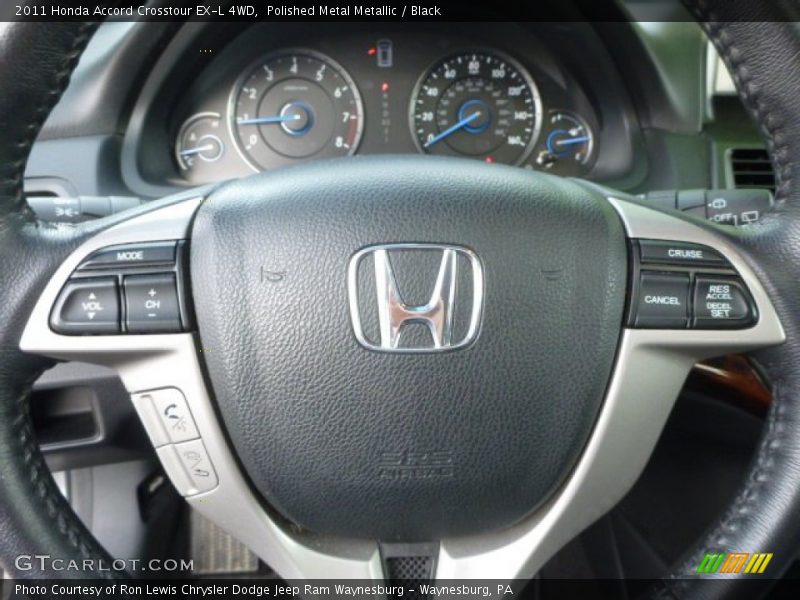 Polished Metal Metallic / Black 2011 Honda Accord Crosstour EX-L 4WD