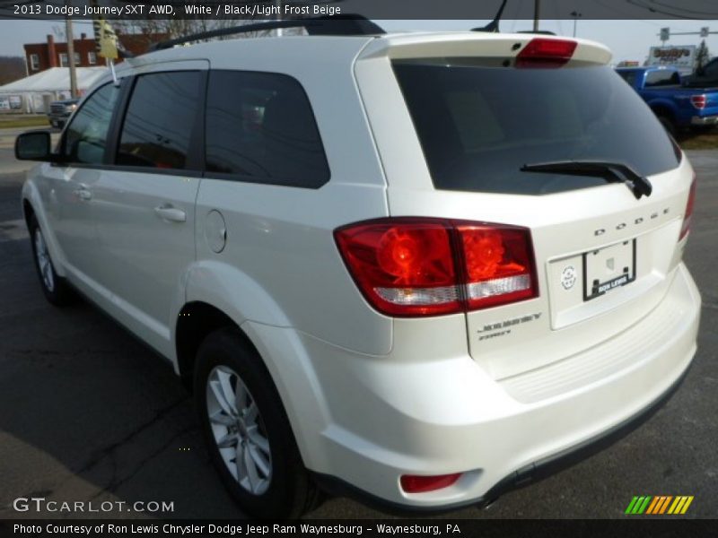 White / Black/Light Frost Beige 2013 Dodge Journey SXT AWD