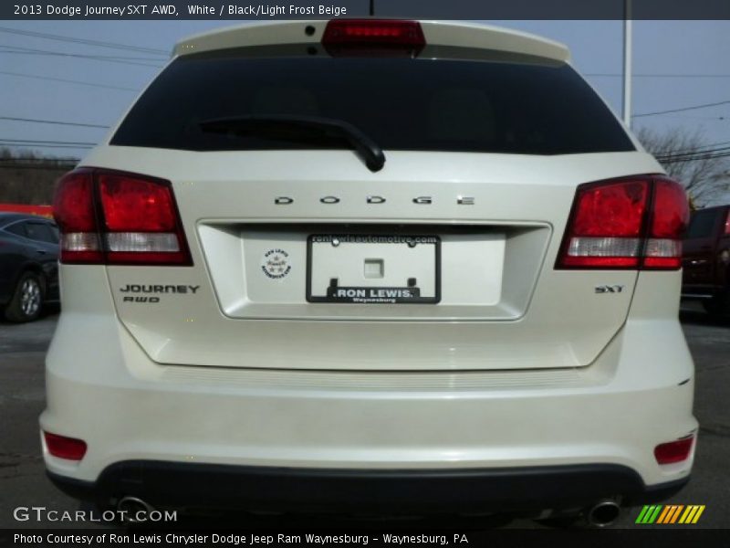 White / Black/Light Frost Beige 2013 Dodge Journey SXT AWD