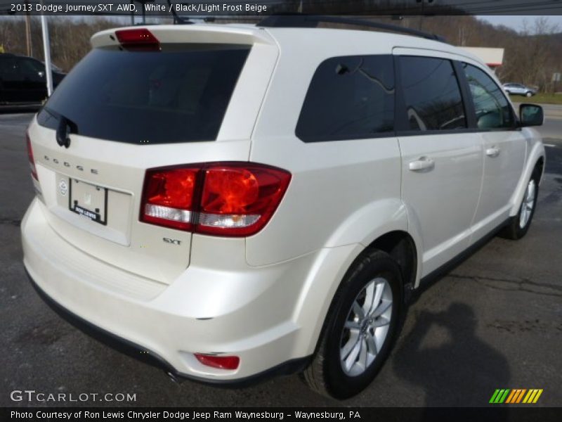 White / Black/Light Frost Beige 2013 Dodge Journey SXT AWD