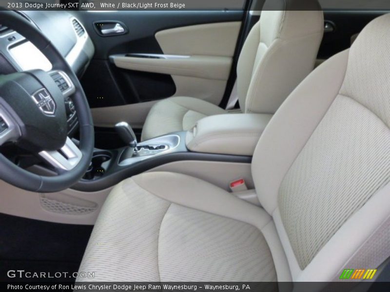 White / Black/Light Frost Beige 2013 Dodge Journey SXT AWD