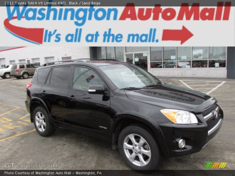 Black / Sand Beige 2012 Toyota RAV4 V6 Limited 4WD