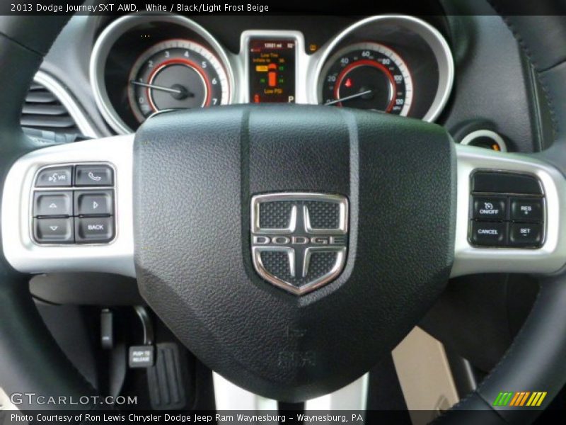 White / Black/Light Frost Beige 2013 Dodge Journey SXT AWD