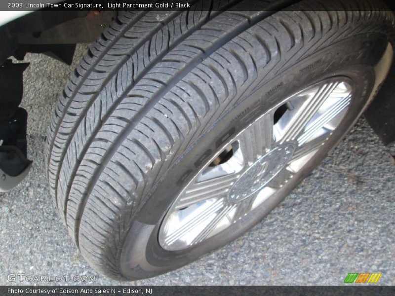 Light Parchment Gold / Black 2003 Lincoln Town Car Signature
