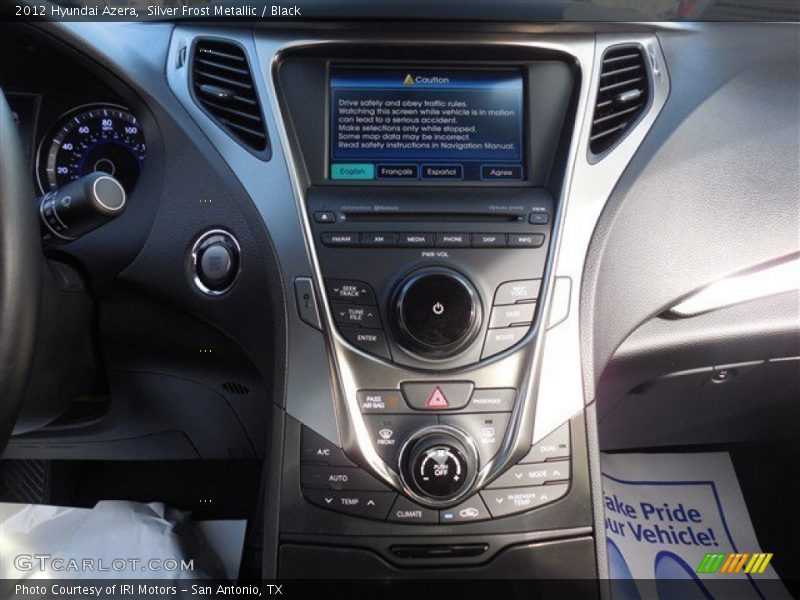 Silver Frost Metallic / Black 2012 Hyundai Azera
