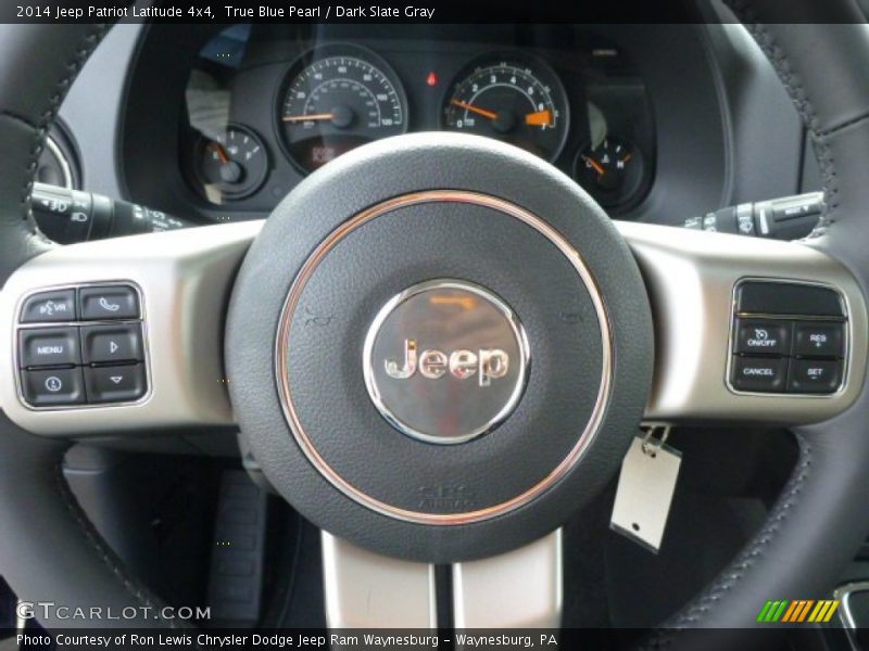 True Blue Pearl / Dark Slate Gray 2014 Jeep Patriot Latitude 4x4