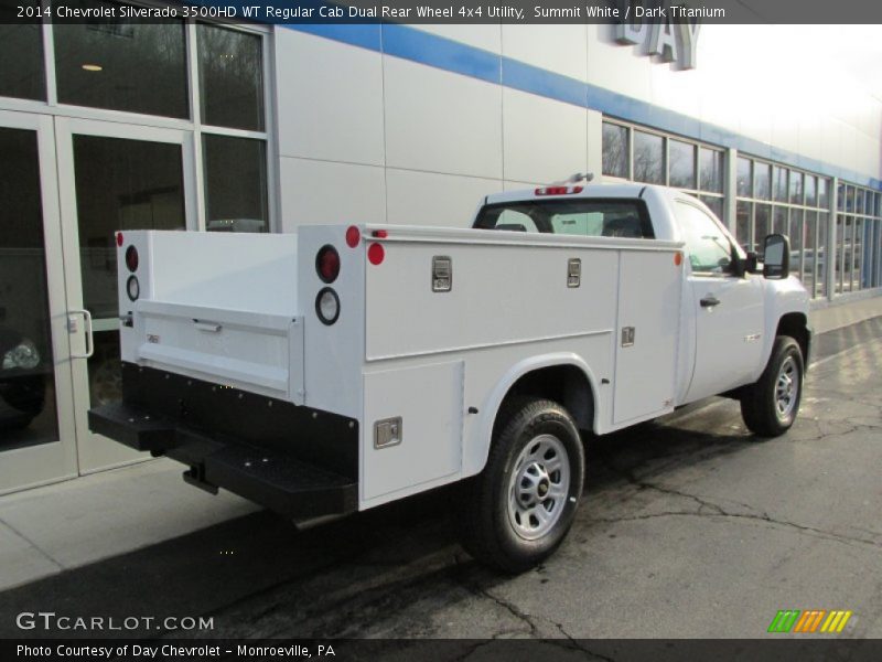 Summit White / Dark Titanium 2014 Chevrolet Silverado 3500HD WT Regular Cab Dual Rear Wheel 4x4 Utility