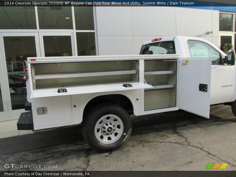 Summit White / Dark Titanium 2014 Chevrolet Silverado 3500HD WT Regular Cab Dual Rear Wheel 4x4 Utility