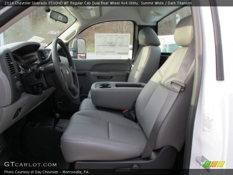 Summit White / Dark Titanium 2014 Chevrolet Silverado 3500HD WT Regular Cab Dual Rear Wheel 4x4 Utility