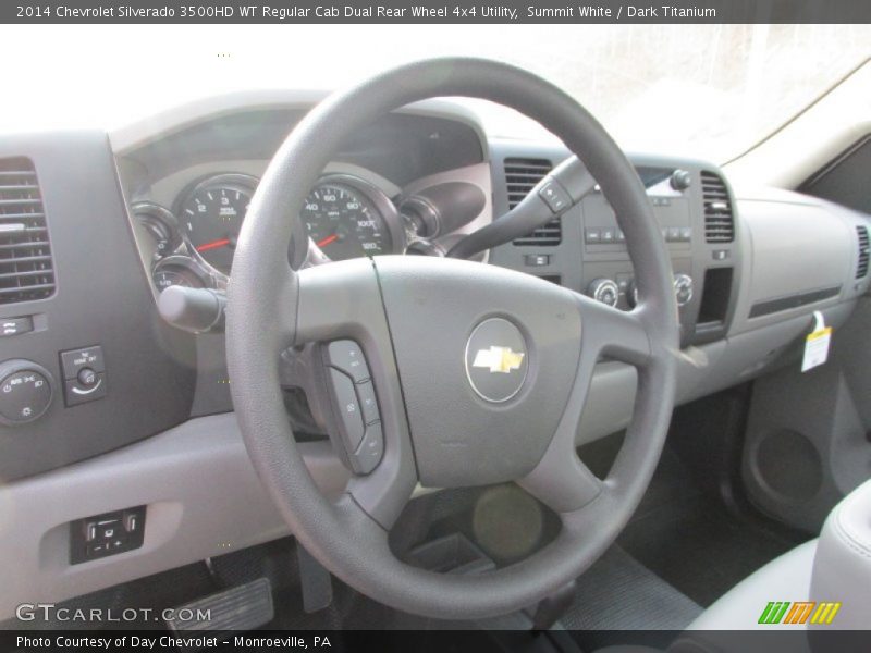 Summit White / Dark Titanium 2014 Chevrolet Silverado 3500HD WT Regular Cab Dual Rear Wheel 4x4 Utility