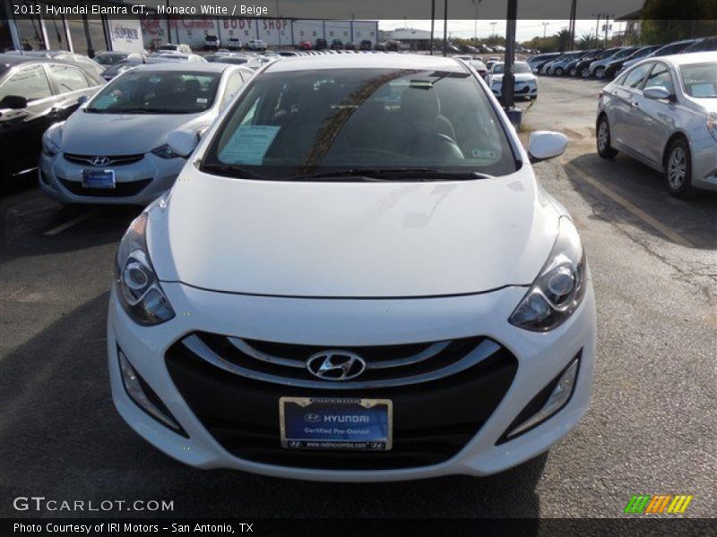 Monaco White / Beige 2013 Hyundai Elantra GT