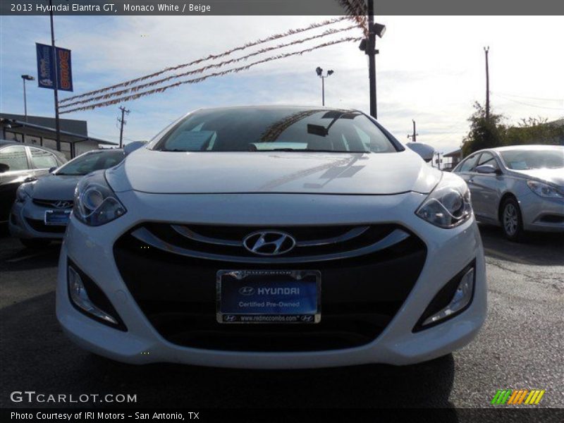 Monaco White / Beige 2013 Hyundai Elantra GT