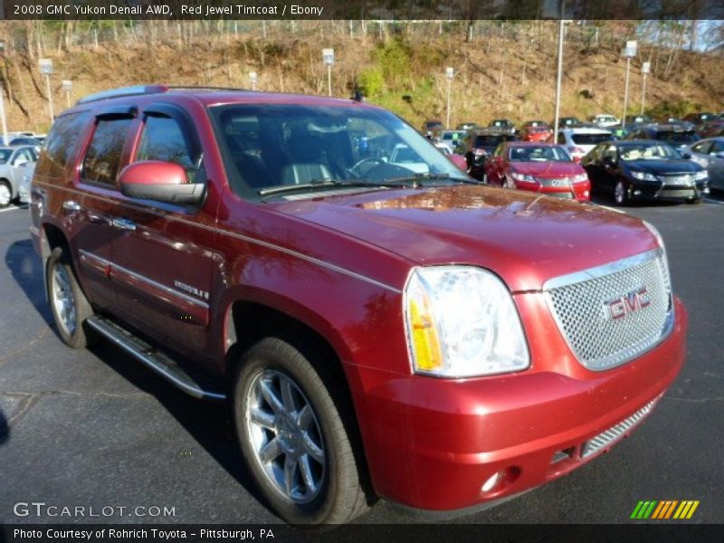 Red Jewel Tintcoat / Ebony 2008 GMC Yukon Denali AWD
