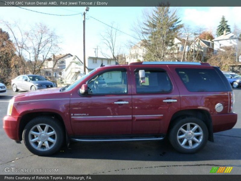 Red Jewel Tintcoat / Ebony 2008 GMC Yukon Denali AWD