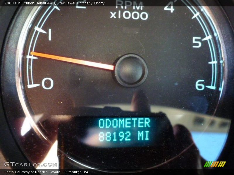 Red Jewel Tintcoat / Ebony 2008 GMC Yukon Denali AWD
