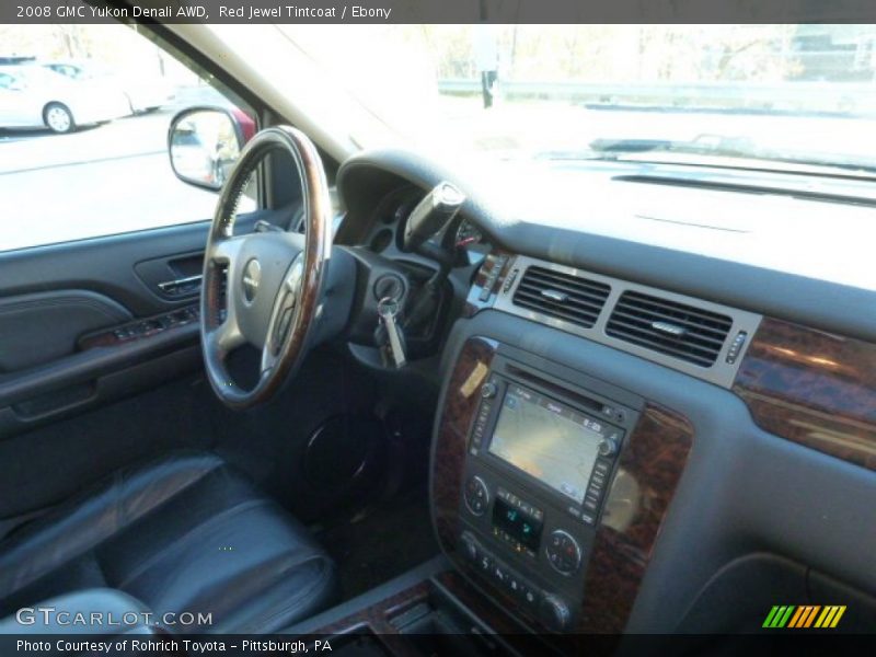 Red Jewel Tintcoat / Ebony 2008 GMC Yukon Denali AWD