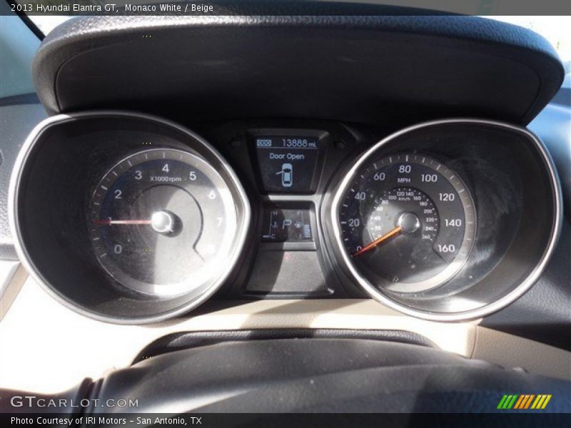 Monaco White / Beige 2013 Hyundai Elantra GT