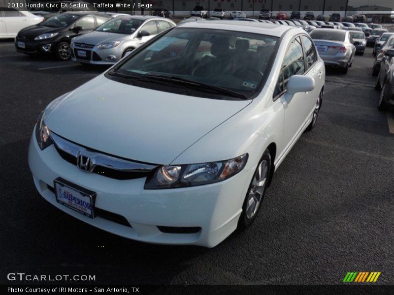 Taffeta White / Beige 2010 Honda Civic EX Sedan