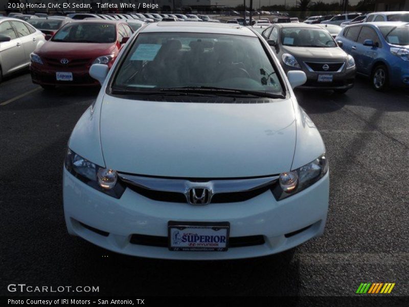 Taffeta White / Beige 2010 Honda Civic EX Sedan
