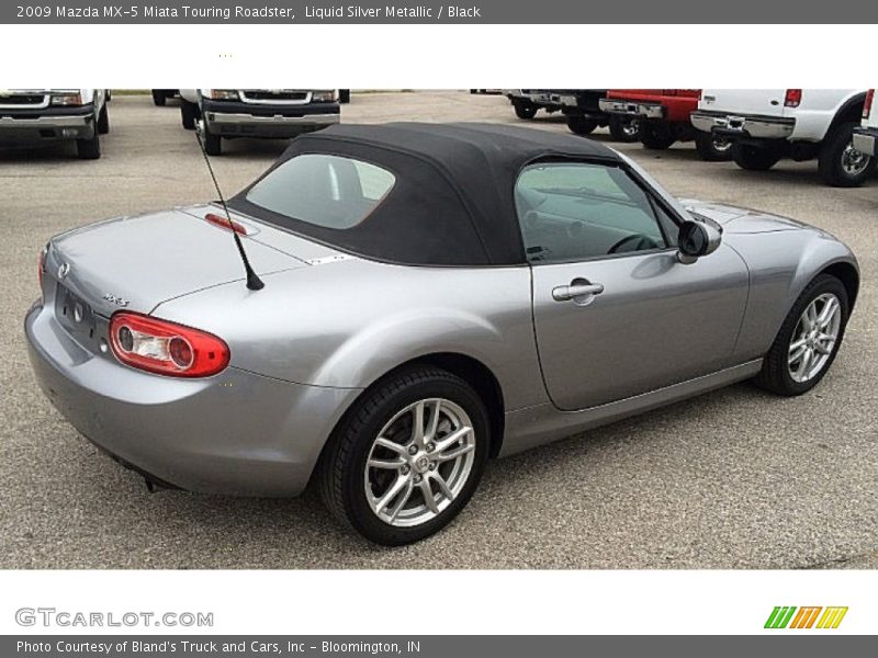 Liquid Silver Metallic / Black 2009 Mazda MX-5 Miata Touring Roadster