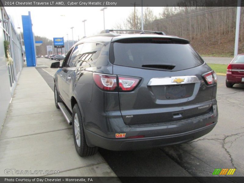 Cyber Grey Metallic / Ebony 2014 Chevrolet Traverse LT AWD