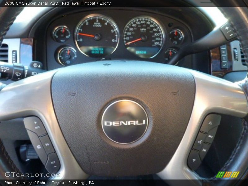 Red Jewel Tintcoat / Ebony 2008 GMC Yukon Denali AWD